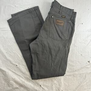Wrangler 47 Premium Performance Tough Comfort Cowboy Cut Jeans 34x32 Gray Canvas